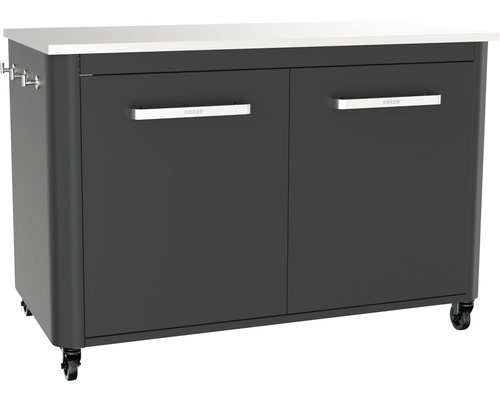 Cozze grillwagen met twee deuren, werkblad en wielen