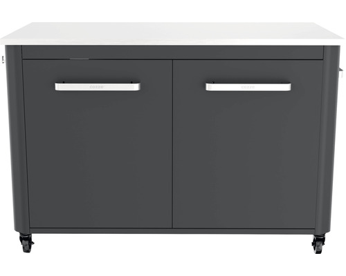 Verrijdbare keukenkast met twee deuren en werkblad