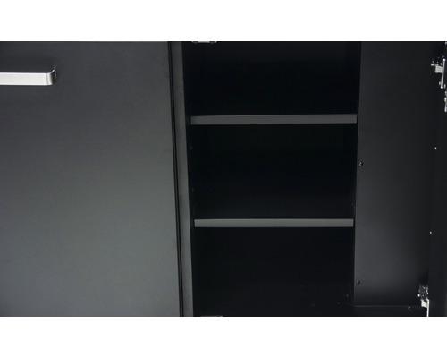 Open kast met planken