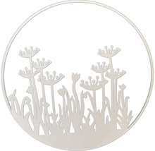 Decoratief object met bloemmotief in een ronde lijst