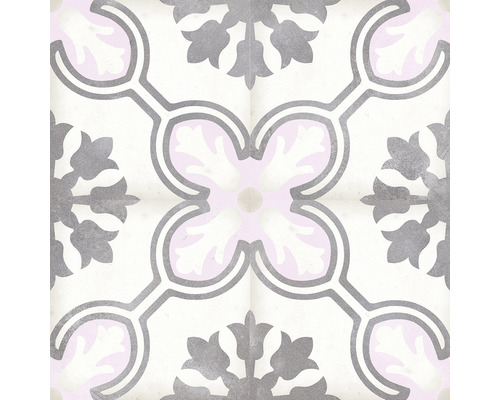 Wand- en vloertegel Lyamber orchid pink 45,2x45,2 cm Decoratieve vloertegel met bloemmotief
