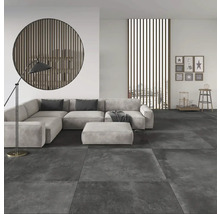 Wand- en Vloertegel Antiq donkergrijs 120x120 cm gerectificeerd