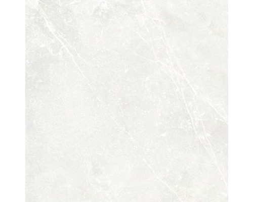 Wand- en vloertegel Teloez white 60x60 cm gerectificeerd Witte tegel met marmerlook voor wand en vloer
