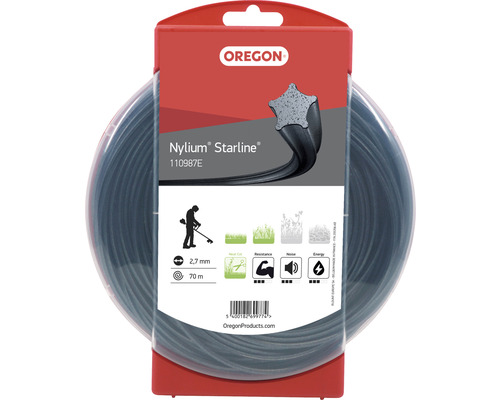 OREGON Trimmerdraad Nylium- Starline 2,7 mm x 70 m Oregon Nylium Starline trimmerdraad, 2,7 mm diameter, 70 m lengte