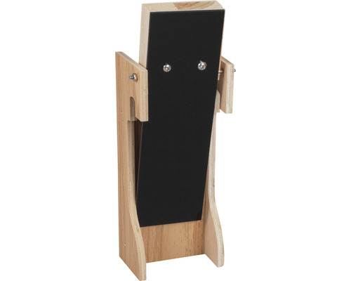 Houten bijenkorfstandaard met zwart bord