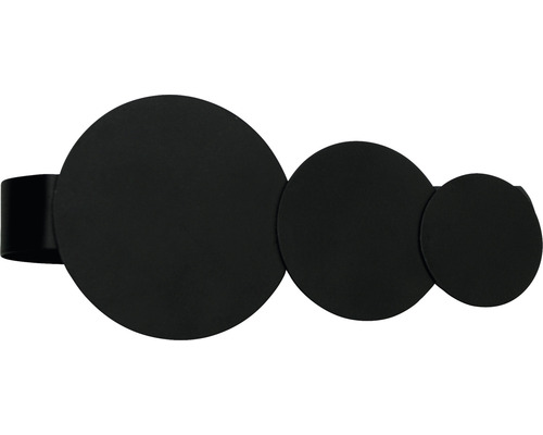 GARDINIA Gordijnhouder Cirkel 14,5x6,5cm zwart