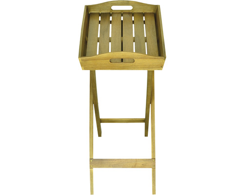 Serveertableau met inklapbaar houten onderstel