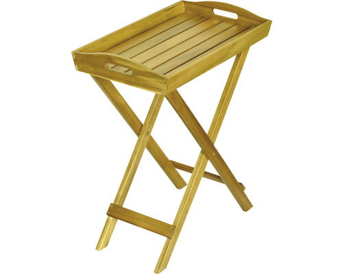 Houten dienblad met inklapbaar onderstel