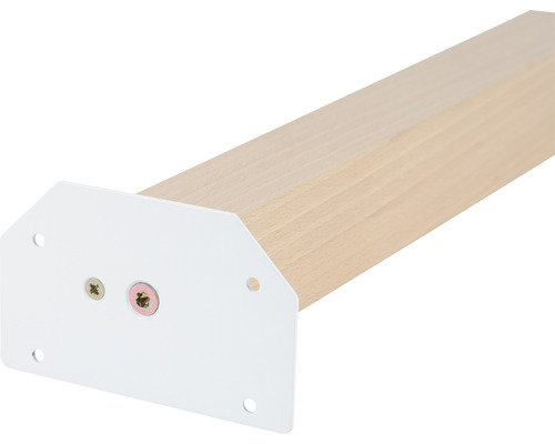 Houten paal met witte houder