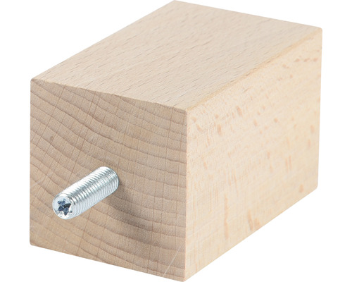 Houten blok met draadeind