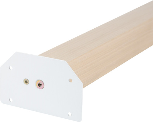 Houten paal met witte montagevoet