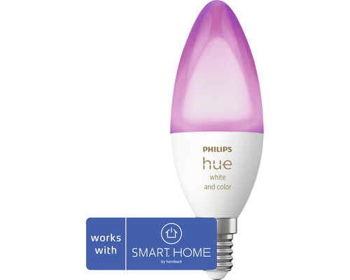 PHILIPS Hue White and Color Ambiance LED-lamp E14/5,3W B39 RGBW PHILIPS Hue White and Color Ambiance LED-lamp E14/5,3W B39 RGBW