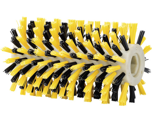 Borstelrol met gele en zwarte borstelharen