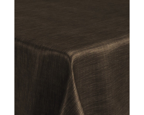 VÉNILINE Tafelzeil Elegance goud 140 cm breed (van de rol) Bruin tafelkleed met textuur