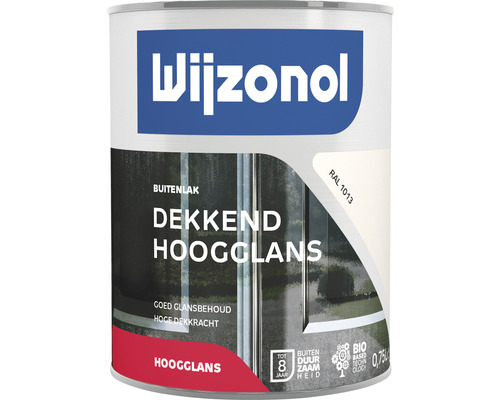 WIJZONOL Dekkend hoogglanslak RAL 1013 750 ml Blik Wijzonol hoogglanslak voor buiten
