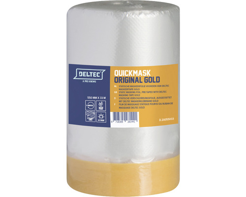 Deltec Quickmask Original Gold afdekfolie, 550 mm x 33 m