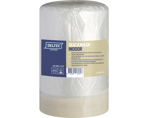 DELTEC Quickmask afdekfolie met tape 55 cm x 33 m