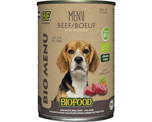 BIOFOOD Organic hondenvoer nat rund 400 g-0