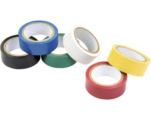Universele plakbandrollenset isolatietape 6 kleuren Meerdere rollen isolatietape in verschillende kleuren