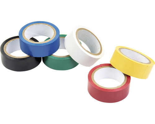 Universele plakbandrollenset isolatietape 6 kleuren