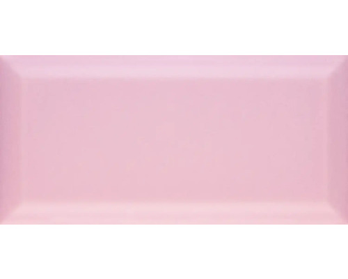 Roze keramische tegel in dwarsformaat