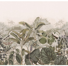 Decoratief behang met planten en vogels in jungle stijl