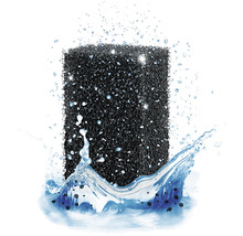 Filterspons met waterspatten