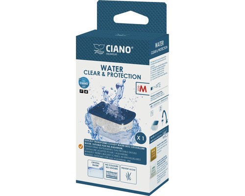 CIANO Filtermedium Water Clear L Ciano Aquarium Waterfilter Clear and Protection, maat M, enkele verpakking