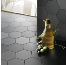 Wand- en vloertegel Qroma zeshoek grey 10.1x11.6 cm