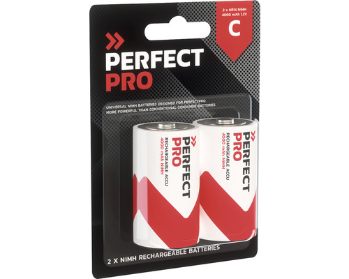 Perfect Pro C NiMH batterijen, 4000 mAh, 2 stuks
