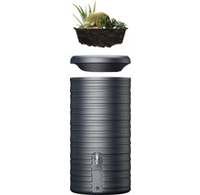 Regenton met planten voor de tuin
