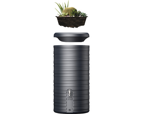 Regenton met planten voor de tuin