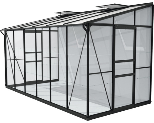 Kweekkas met aluminium frame en polycarbonaat platen