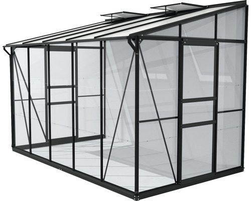 Tuinkas met stalen frame en polycarbonaatplaten