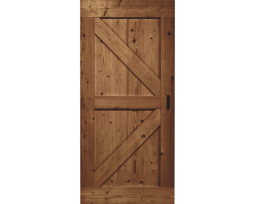 Houten deur met Z-vormig ontwerp en handgreep