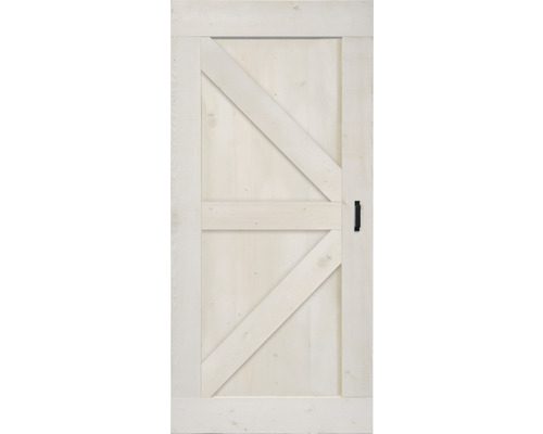 Houten deur met Z-vormig ontwerp en handgreep