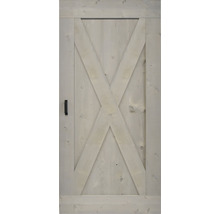 BARNDOOR set op maat vintage grijs x-brace + basic rail-thumb-2