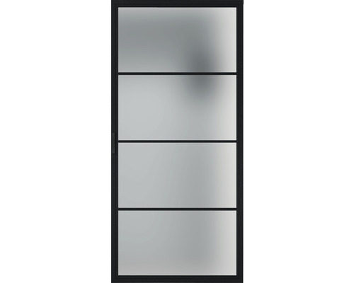 Schuifdeur met drie dwarsbalken en matglas