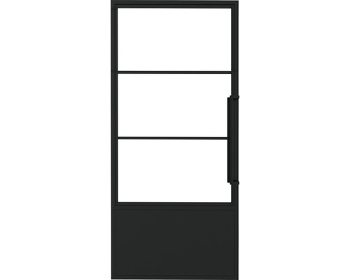 PERTURA Stalen binnendeur industrieel 2750 rechts 83x201,5 cm helder glas