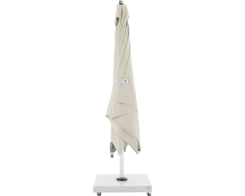 Gesloten parasol met voet
