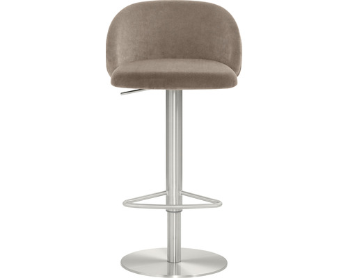 Barstoel met stoffen bekleding en voetsteun