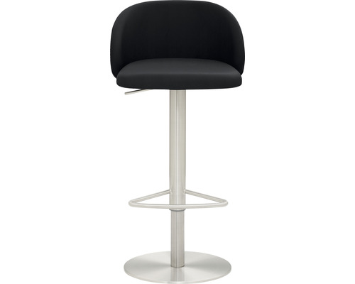 Barkruk met voetsteun en metalen zuil