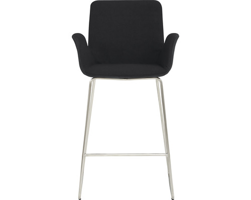 Barstoel met stoffen bekleding en metalen frame