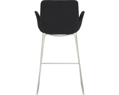 Barkruk met stoffen bekleding en metalen frame