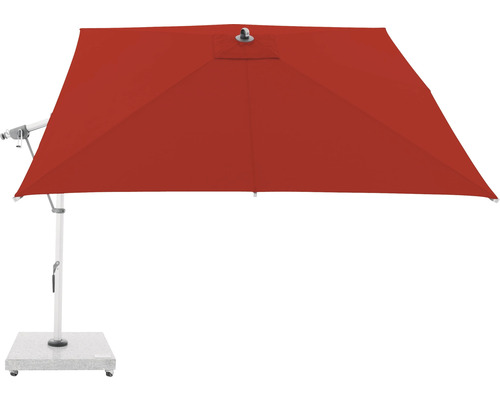 Vierkante zweefparasol met betonnen voet