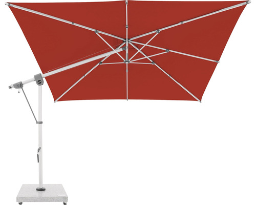 Vierkante zweefparasol met voet