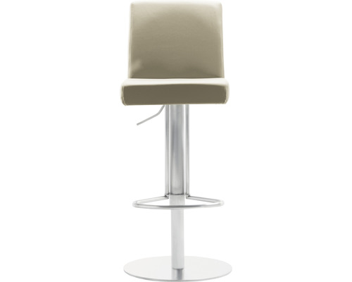 Barkruk met metalen voet en gestoffeerde zitting