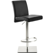 In hoogte verstelbare barkruk met voetensteun en bekleding