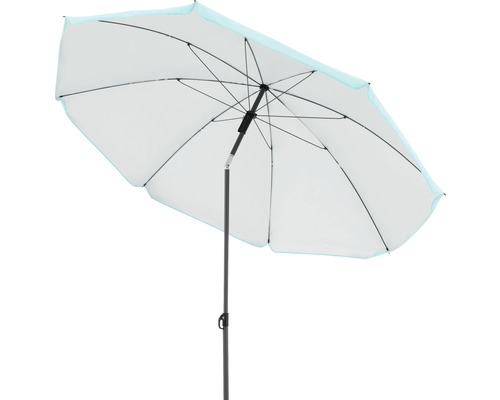 Geopende parasol met standaard