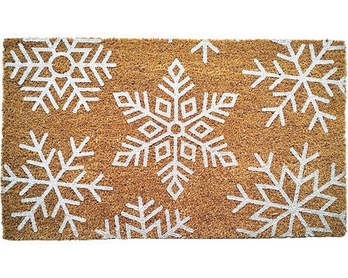 Kokosmat Sneeuwvlokken bruin 45x75 cm